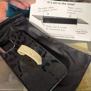 Loopy Case Black leopard matte Textured Phone Cover 2 loopys iPhone 12 mini